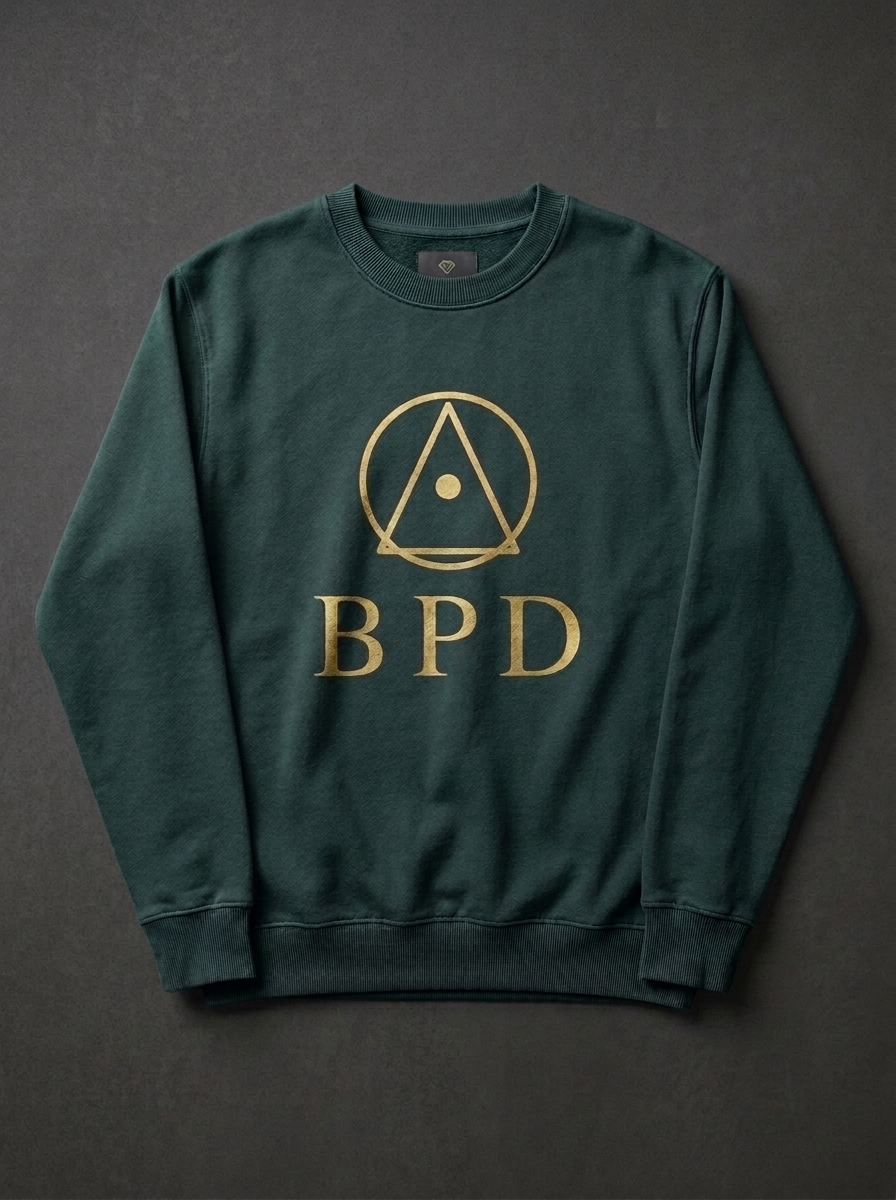 BPD Heavyweight Crewneck — Blue Spruce